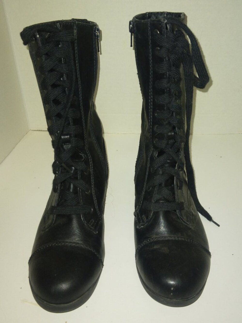 Vintage black lace up boots size 7.5